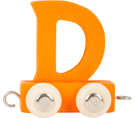 Dřevěný vláček barevná abeceda písmeno D