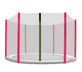 Aga Ochranná síť 305 cm na 6 tyčí Black net / Pink
