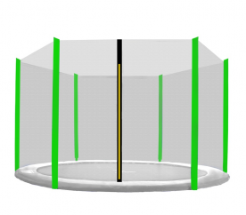 Aga Ochranná síť 250 cm na 6 tyčí Black net / Light Green