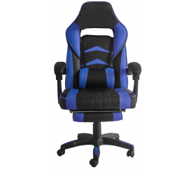 Aga Kancelářská židle Černo - Modrá s opěrkou pro nohy