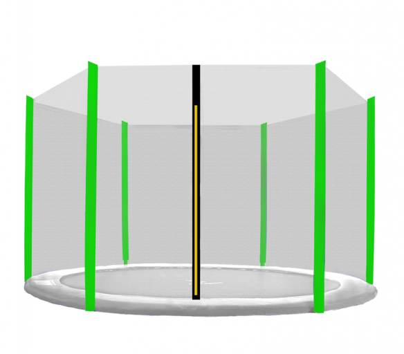 Aga Ochranná síť 400 cm na 6 tyčí Black net / Light Green