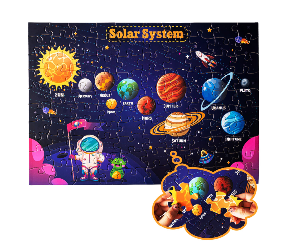 Aga4Kids Dětské svítící puzzle Sluneční soustava 500 dílků